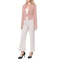 thumbnail image 2 of INSPIRE CHIC Juniors Collarless Work Office Business Casual Cropped Blazer, 2 of 7