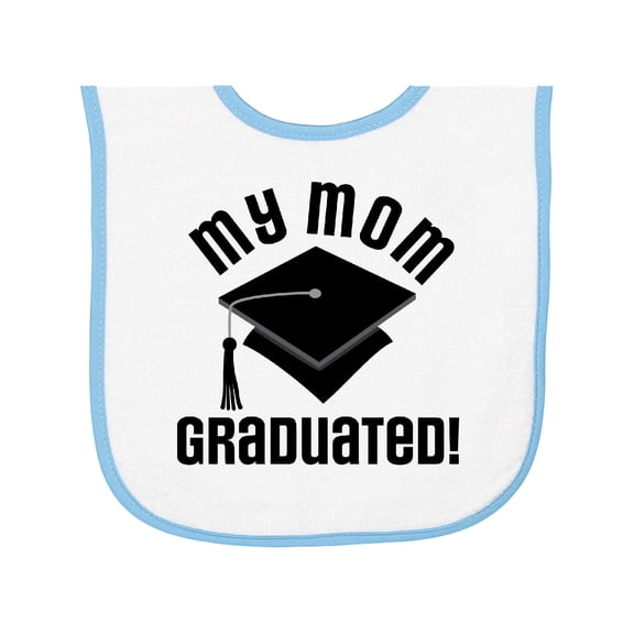 Inktastic My Mom Graduated Baby Terry Cloth Bib