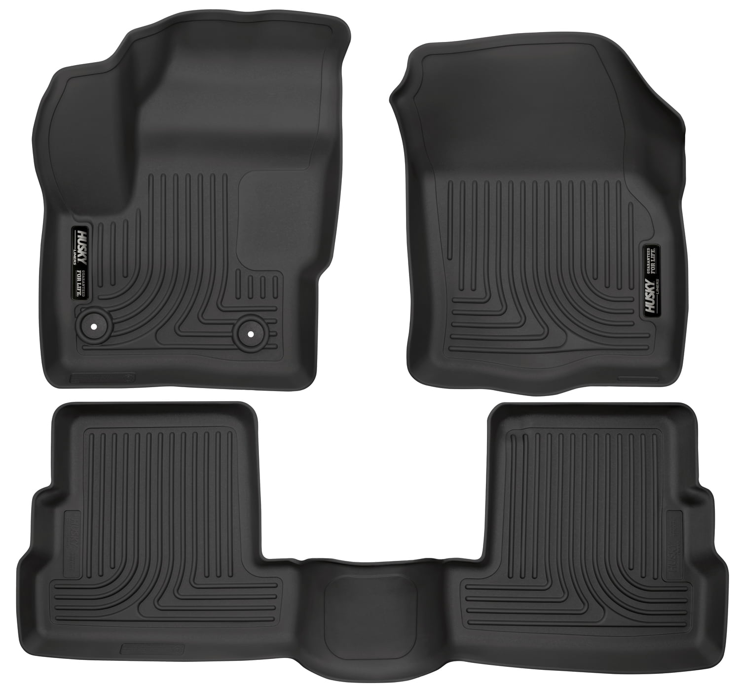Husky Liners Front & 2nd Seat Floor Liners (Footwell Coverage) Fits 15