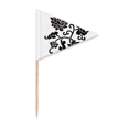 thumbnail image 1 of Outline Black Flowers  Toothpick Triangle Cupcake Toppers Flag, 1 of 3