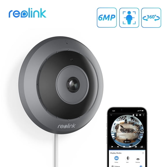 Reolink Fisheye Series W520 WIFI Camera with 360° View 6MP Indoor Camera for Home/Office Security