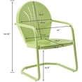 thumbnail image 7 of Afuera Living Industrial Steel Metal Patio Chair in Lime Gloss, 7 of 7