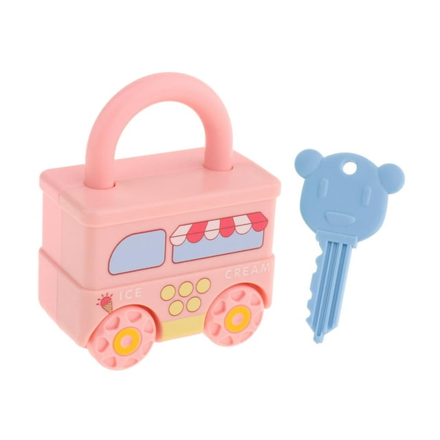 Cerradura y llave de juguete para coche, cerradura y llave, juguete a juego, accesorios de enseñanza, juguete para Rosa