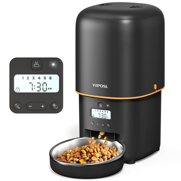 Dispensador automático de comida para gatos Yuposl 4L cronometrado de 1 a 6 comidas
