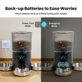 thumbnail image 5 of Vacqueen Automatic Pet Feeders with 3 Bowls, Cat Food Dispenser, 6L Capacity, WiFi Remote Feeding, 5 of 12