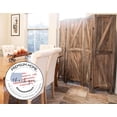 thumbnail image 5 of Premium Home 4-Panel Room Divider – Rustic Brown Barn Door, K Pattern Folding Privacy Screen, Partition Wall, 5 of 6