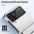 thumbnail image 5 of for Samsung Galaxy Z Flip 4 Case,Slim Thin Lightweight Non-Slip Leather Back Electroplated Frame Shockproof Protective Phone Case with Hinge Protection for Samsung Galaxy Z Flip 4 5G (White), 5 of 14