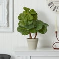 thumbnail image 3 of Nearly Natural 22" Plastic/Polyester Fiddle Leaf Artificial Plant, Green, 3 of 3