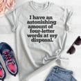 thumbnail image 2 of I Have An Astonishing Four-letter Words T-shirt, Unisex Women's Men's Shirt, Sarcastic Sassy Shirt, Heather Ash, X-Large, 2 of 6