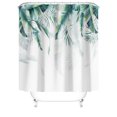 thumbnail image 4 of Tropical Plant Green Shower Curtain,Leaf Plant Leaves Shower Curtains Waterproof Mould Proof Resistant Polyester Fabric Non-Toxic Fabric Machine-Washable, 71" W x 71" H with 12 Hooks, 4 of 6