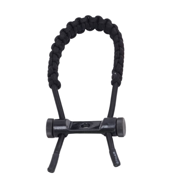 Muñequera de arco y flecha, accesorios para equipo de tiro con arco, arco recurvo compuesto tejido a mano, correa de muñeca para arco y flecha de tiro recto (negra)