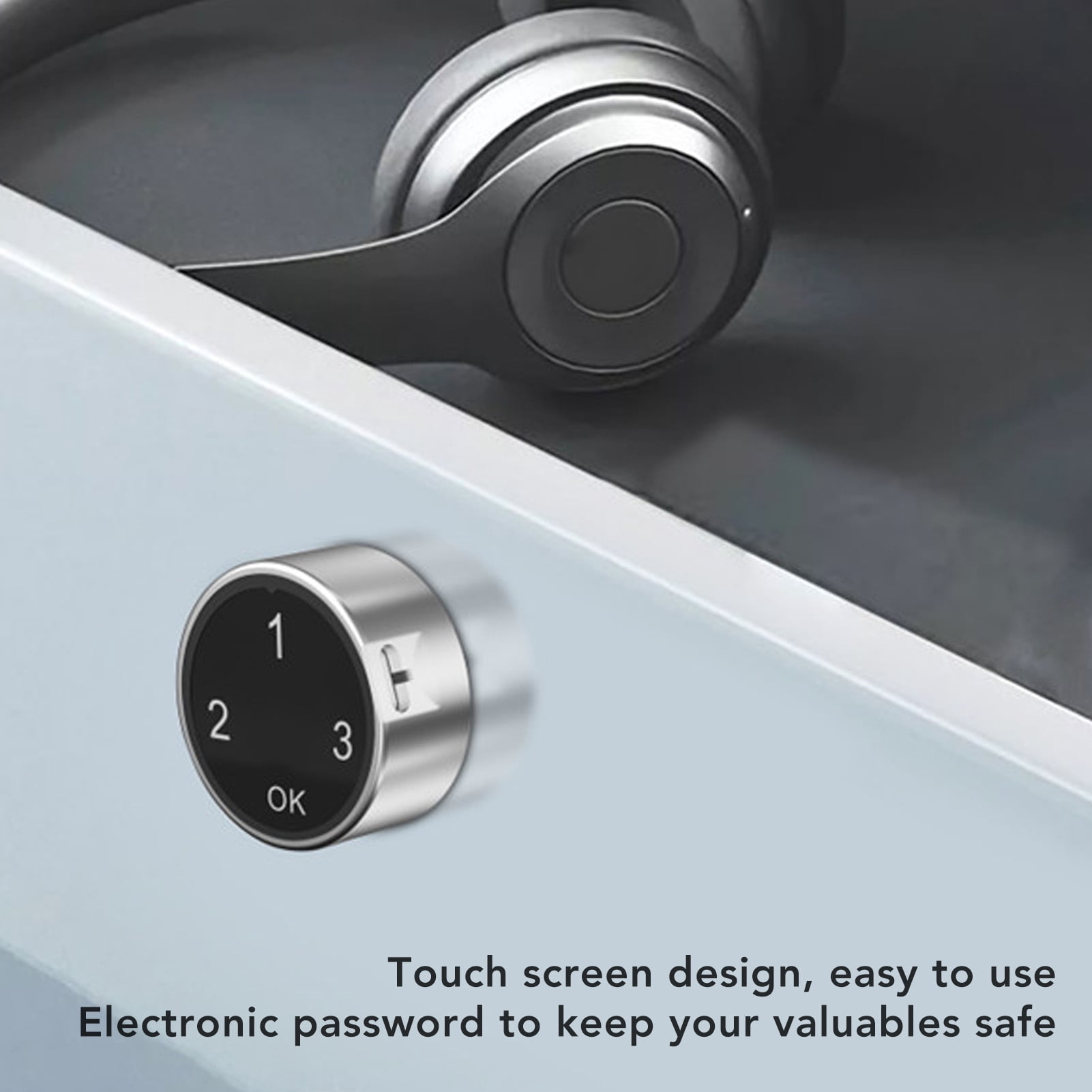 Rupoun Smart Touch Screen Electronic Password Cabinet Lock Keyless Coded Lock for Mailboxes Wardrobes Drawers (5.51 inches / 14.00 cm)