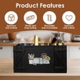 thumbnail image 4 of Tzdxfgl Wood Kitchen Utensil Holder for Countertop, Silverware Organizer with 3 Compartments, Large, Black Sunflower, 4 of 10