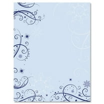 Frosted Glimmer Christmas Letter Papers - Set of 25 Christmas stationery papers are 8 1/2" x 11", compatible computer paper