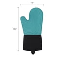 thumbnail image 7 of Unique Bargains Cotton Oven Mitts Heat-Resistant Cooking Gloves Cyan 13.4x7.1inch, 7 of 7