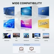 MUSICOZY External CD DVD Drive for Laptop, 5-in-1 USB C Portable CD/DVD +/-RW Drive/DVD Player with SD Card Reader, USB 3.0 USB C Hub CD ROM Burner for Mac Book Linux OS Windows