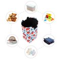 thumbnail image 7 of Yayeee Freestanding Laundry Hamper with Handle Collapsible Large Storage Basket for Clothes, Playful Strawberries, 7 of 7