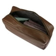 thumbnail image 6 of Unique Bargains 1 Pcs Portable Makeup Bag Toiletry Bag Cosmetic Organizer for Travel Leather Brown, 6 of 7