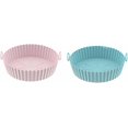 thumbnail image 1 of 9.4 Inch Air Fryer Silicone Pot, 2 Pcs Reusable Air Fryer Basket, Dishwasher Safe Air Fryer Basket Accessories for Baking Roasting Oven Microwave,Section a, 1 of 5