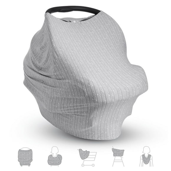 Munchkin Brica XtraGuard Antimicrobien 5-en-1 Housse de siège d'auto et housse d'allaitement, Gris