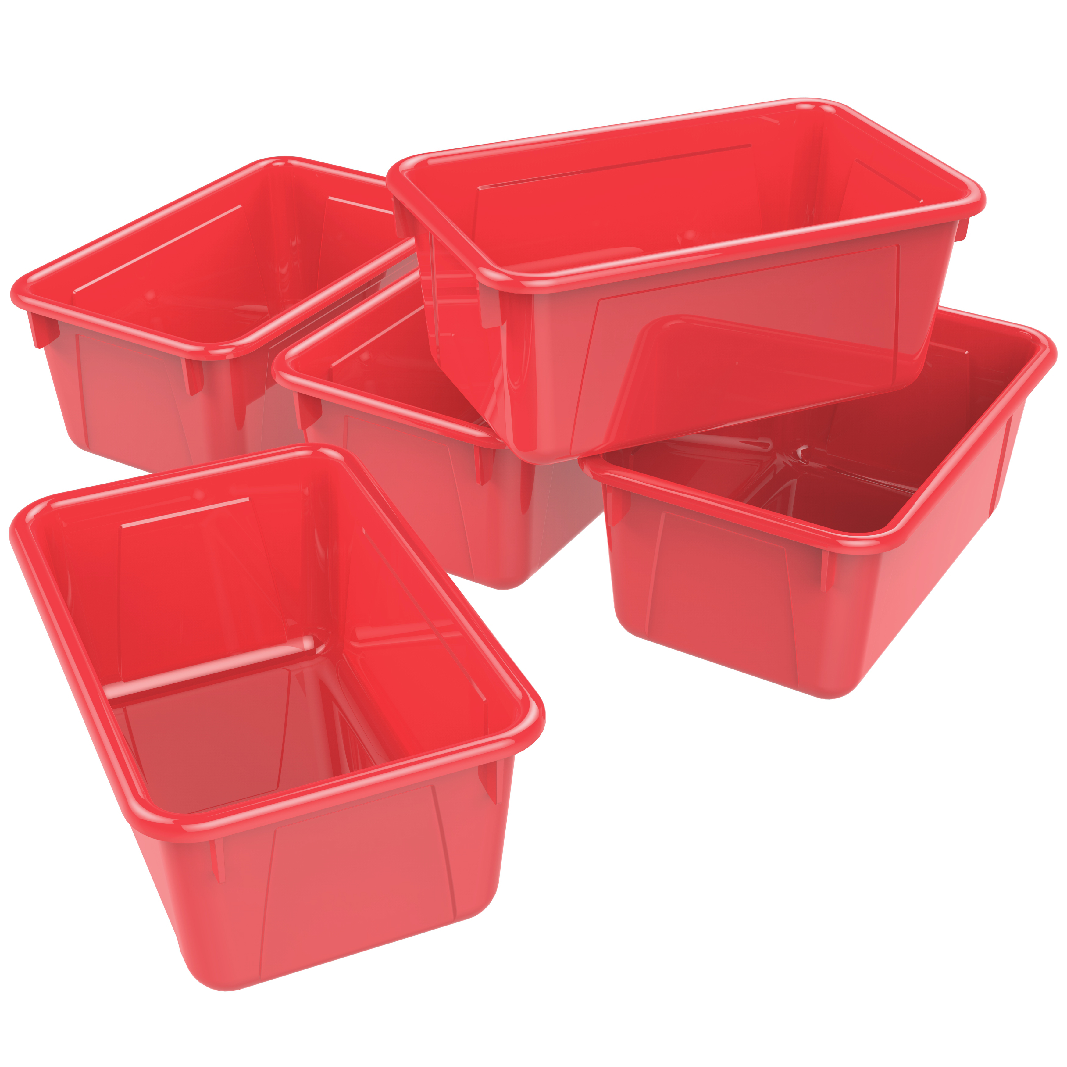 red tote bin