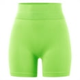 thumbnail image 1 of PEASKJP Women's Bike Shorts High Waist Tummy Control Soft Stretch Yoga Shorts for Bike Workout Yoga Shorts Green M, 1 of 4