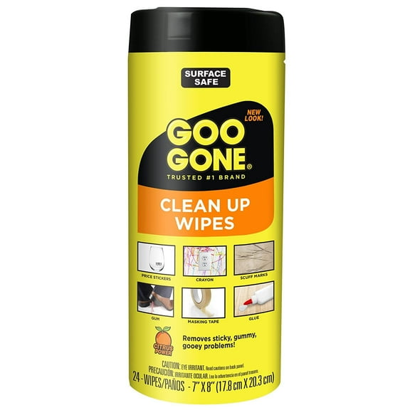 Goo Gone Clean Up Wipes, 24 Pieces