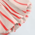 thumbnail image 6 of HomeDM Womens Button Down Shirts 3/4 Ruffled Sleeve Dressy Summer Tops, Solid Color Crop Shirts - Orange/M, 6 of 9