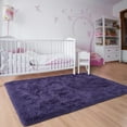 thumbnail image 4 of Junovo Super Soft Fluffy Area Rugs Modern Shag Rug for Bedroom Living Room,Cute Carpets for Kids Nursery Girls Home Dorm,8'x10',Gray Purple, 4 of 7