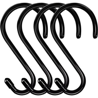 WEIGUZC bher 15 pack closet rod s hooks ,durable black metal hooks