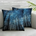 thumbnail image 3 of COMIO  Throw Pillow Covers Trees at Night Facing The Starry Night Sky,Decorative Accent Pillow Cases for Couch Bed and Living Room, 3 of 5