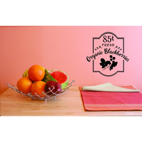 Custom Decals 85 Cents Fresh Organic Blackberries Wall Art Size: 20 Inches x 40 Inches