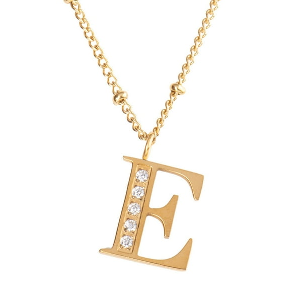 FJ Collar Inicial Letra Mujer Plata De Ley 925 Colgante Personalizado