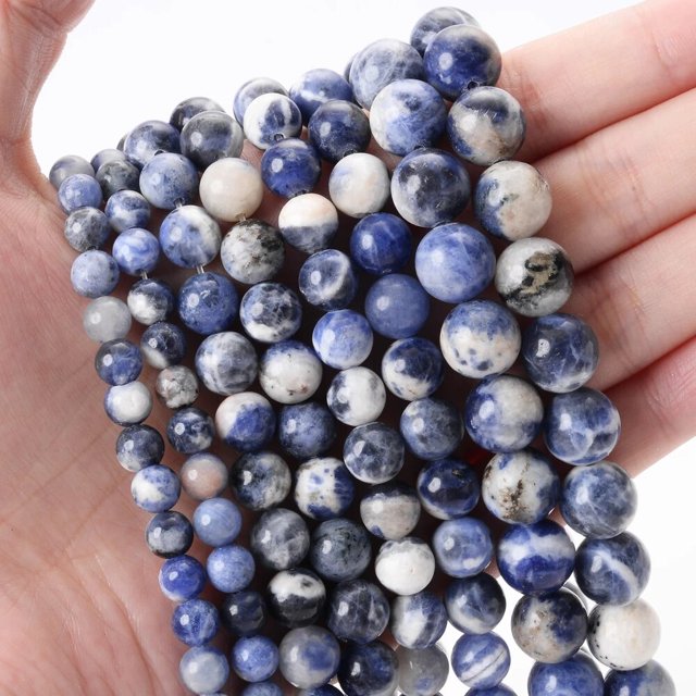 Piedra redonda Natural 4 6 8 10 12mm cristales de ojo de tigre Lava turquesas Jades cuentas sueltas para fabricación de joyería DIY pulsera costura Dengxun unisex