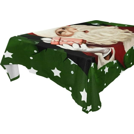 

Hyjoy Santa Claus Tablecloth Waterproof Washable Polyester Square Table Cover Durable Tablecloth for Kitchen Dining Table Party Decor (60 X 90 Inch)