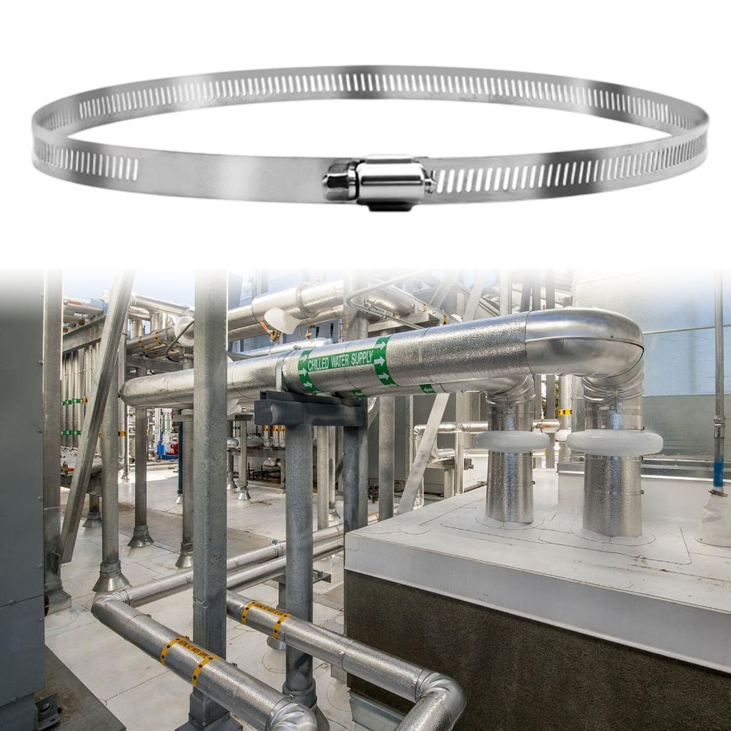 Rustproofed Metal Hose Clamps 100-400mm Ranges For Ventilation Duct Systems
