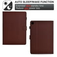 thumbnail image 4 of Case for Samsung Galaxy Tab S6 Lite 10.4" 2020 / 2022 / 2024, Carbon Fiber Pattern Premium PU Leather Wallet Stand Protective Auto Sleep Wake Cover with Pen Slot, Brown, 4 of 6