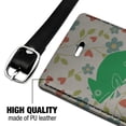 thumbnail image 3 of Chameleon Floral Wallpaper Rectangle Leather Luggage Card Suitcase Carry-On ID Tag, 3 of 7