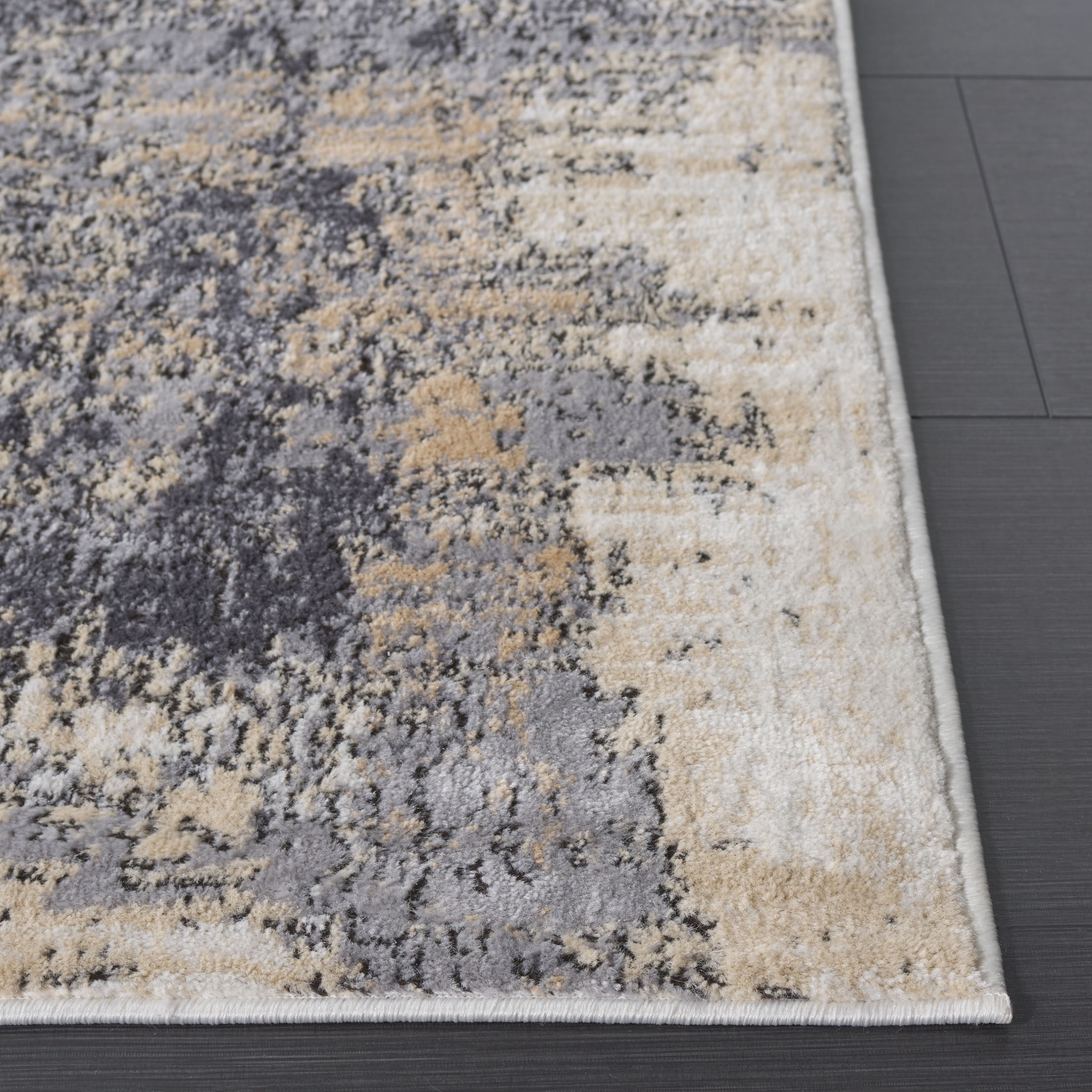SAFAVIEH Amelia Boyce Abstract Area Rug, Gray/Gold, 8' x 10'