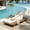 Beige+Light Brown, variant on Harper & Bright Designs Acacia Wood Outdoor Chaise Lounge, Patio Lounge Chairs with 3-Fold Cushion and Headrest, Sun Lounge with Space Available On One Side for Poolside Garden, Cream+Light Teak