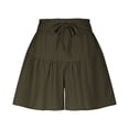 thumbnail image 4 of Dxzfnsa Womens Lightweight Shorts Casual Baggy Trendy Hot Pants Elastic Waist Drawstring Comfy Shorts S-3XL, 4 of 8