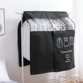 thumbnail image 3 of Hanging Garment Bags, 35 x 43 Inch Garment Rack Cover Breathable Clothes Shoulder Rack Cover with Clear Window for Shirts Suit Coat Dress Home Bedroom, 3 of 9