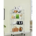 thumbnail image 2 of BestOffice Adjustable Garage 5-Tiers 14" x 30" x 60" Shelf Unit, Chrome, 2 of 7