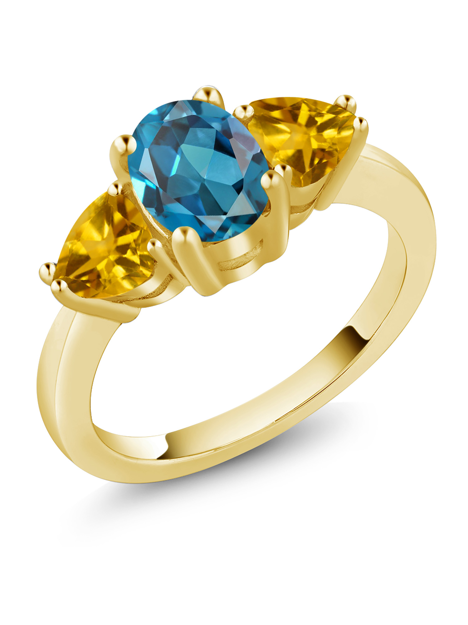 Gem Stone King 3.80 Ct Heart Shape London Blue Topaz 18K Yellow Gold Plated Silver Pendant Gem Stone King 3.80 Ct Heart Shape London Blue Topaz 18K Yellow Gold Plated Silver Pendant
