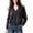 Black, variant on Women's Fluffy Fuzzy V Neck Cardigan - Cropped Loose Fit Long Sleeve Button Front Knit Sweater with Rib Cuff