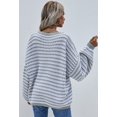 thumbnail image 3 of Womens Sweaters Pullover Oversized Deep V Neck Off Shoulder Tops Long Sleeves Loose Knit Sweater, 3 of 6