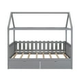 thumbnail image 4 of Aukfa House Bed for Kids -Toddler bed with Drawers - kids bedroom furniture - Gray, 4 of 11