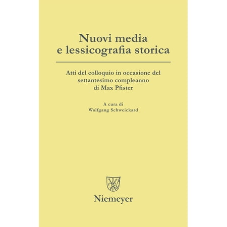 Nuovi media e lessicografia storica (Hardcover)