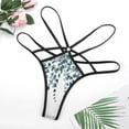 thumbnail image 4 of Watercolor Floral Open Type Women's Panties Crotch Opening G-strings Thongs Lingeries Underwear, 4 of 7