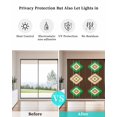 thumbnail image 4 of Window Privacy Film, Brown Boho Aztec UV Sun Blocking Window Tint Film Heat Control One Way Blackout Window Film, Morocco Mexican Geometric Bohemian Non Adhesive Static Cling Sticker 29.5x78.7 In, 4 of 7